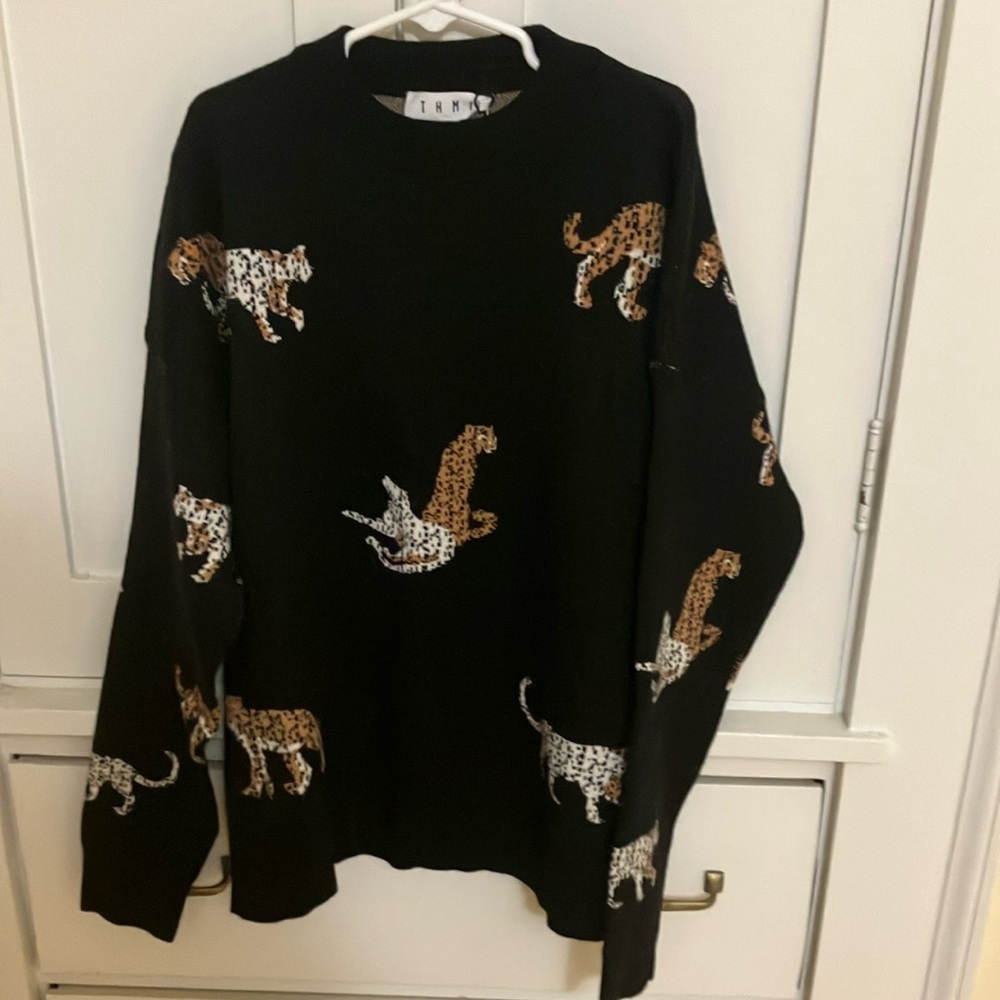 NWT THML leopard print sweater